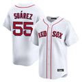 MATTH B.Red Sox #55 Ranger Su¡§¡érez Player White Limited Home Game Stitched Jerseys