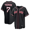 MATTH B.Red Sox #7 Masataka Yoshida Player Black Home Game Stitched Jerseys