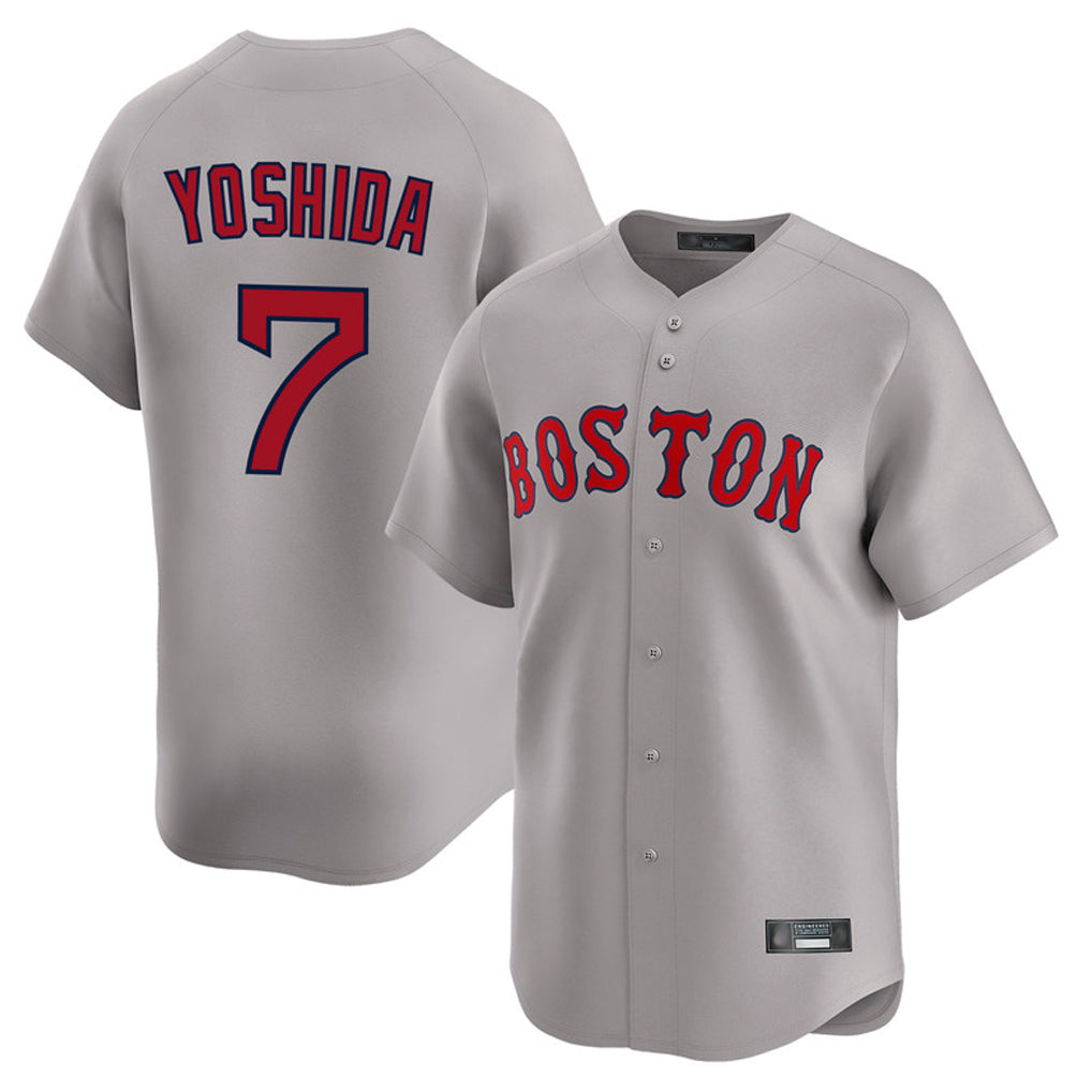 MATTH B.Red Sox #7 Masataka Yoshida Player Gray Road Limited Home Game Stitched Jersey