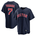 MATTH B.Red Sox #7 Masataka Yoshida Player Navy Home Game Stitched Jersey