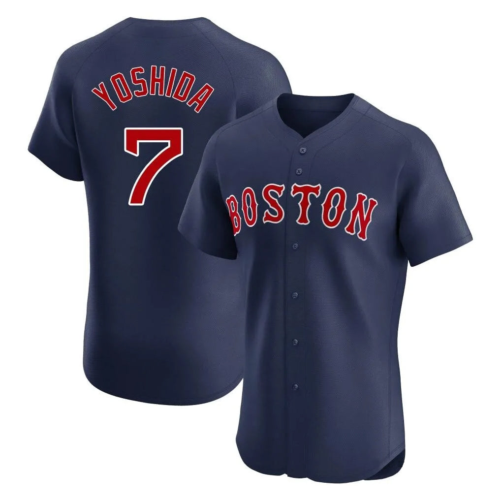 MATTH B.Red Sox #7 Masataka Yoshida Player Navy Limited Elite Home Game Stitched Jersey