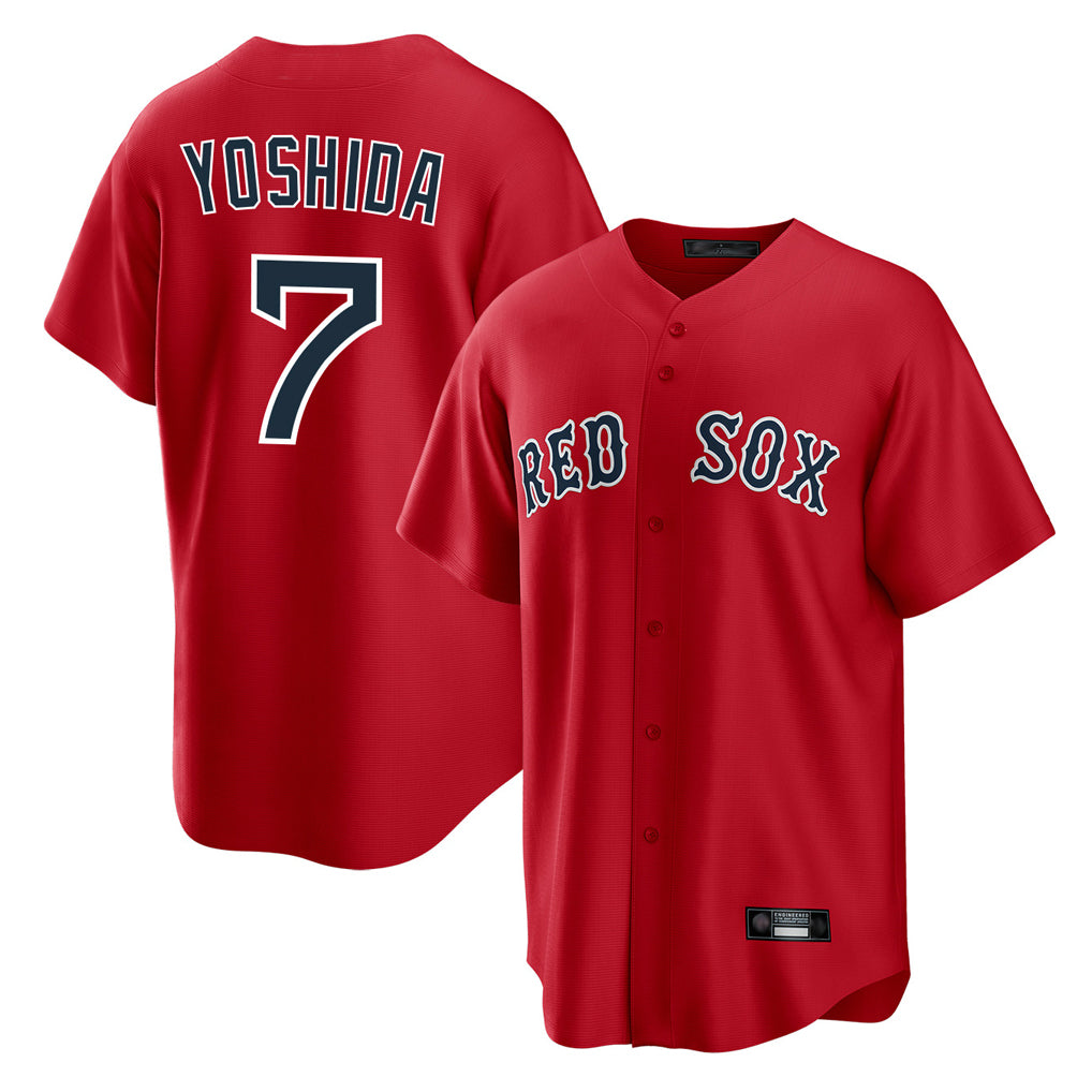 MATTH B.Red Sox #7 Masataka Yoshida Player Red Home Game Stitched Jersey