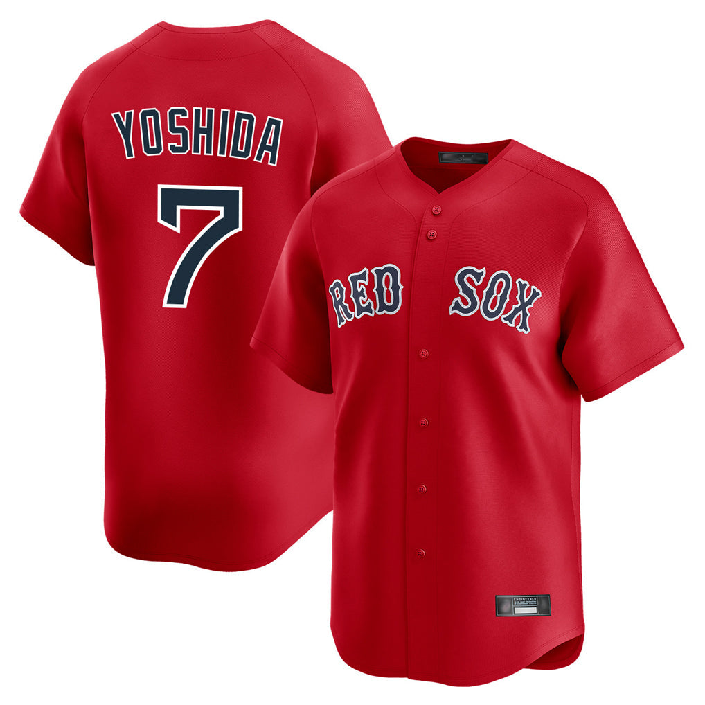 MATTH B.Red Sox #7 Masataka Yoshida Player Red Limited Home Game Stitched Jersey