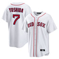 MATTH B.Red Sox #7 Masataka Yoshida Player White Home Game Stitched Jersey