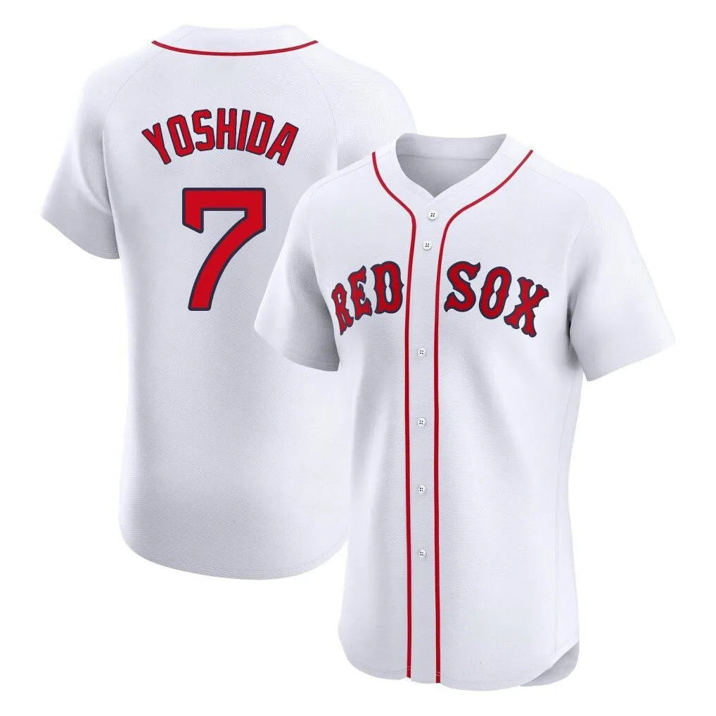 MATTH B.Red Sox #7 Masataka Yoshida Player White Limited Elite Home Game Stitched Jersey