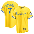MATTH B.Red Sox #7 Masataka Yoshida Player Yellow Home Game Stitched Jersey