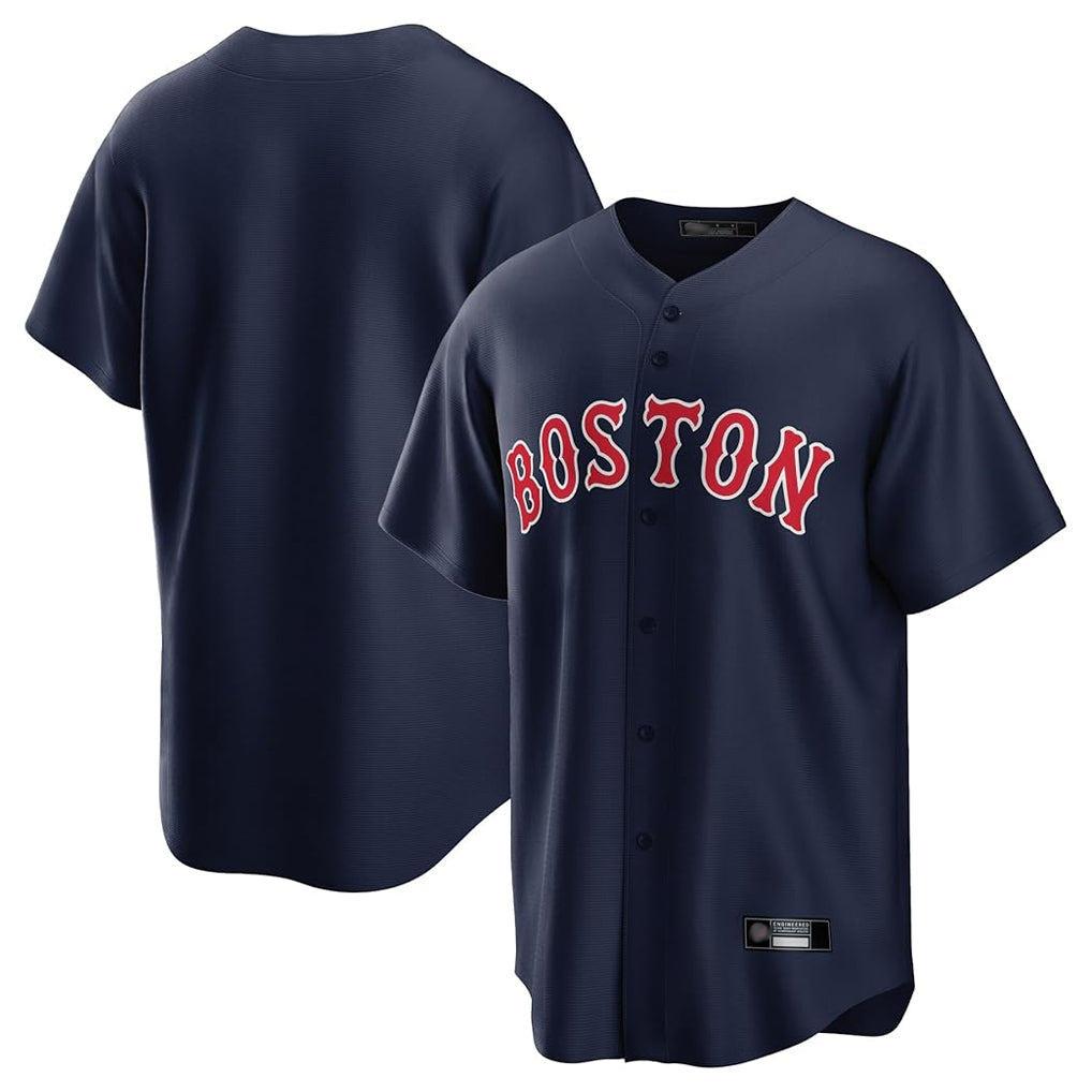 MATTH B.Red Sox Blank Player Navy Home Game Stitched Jerseys