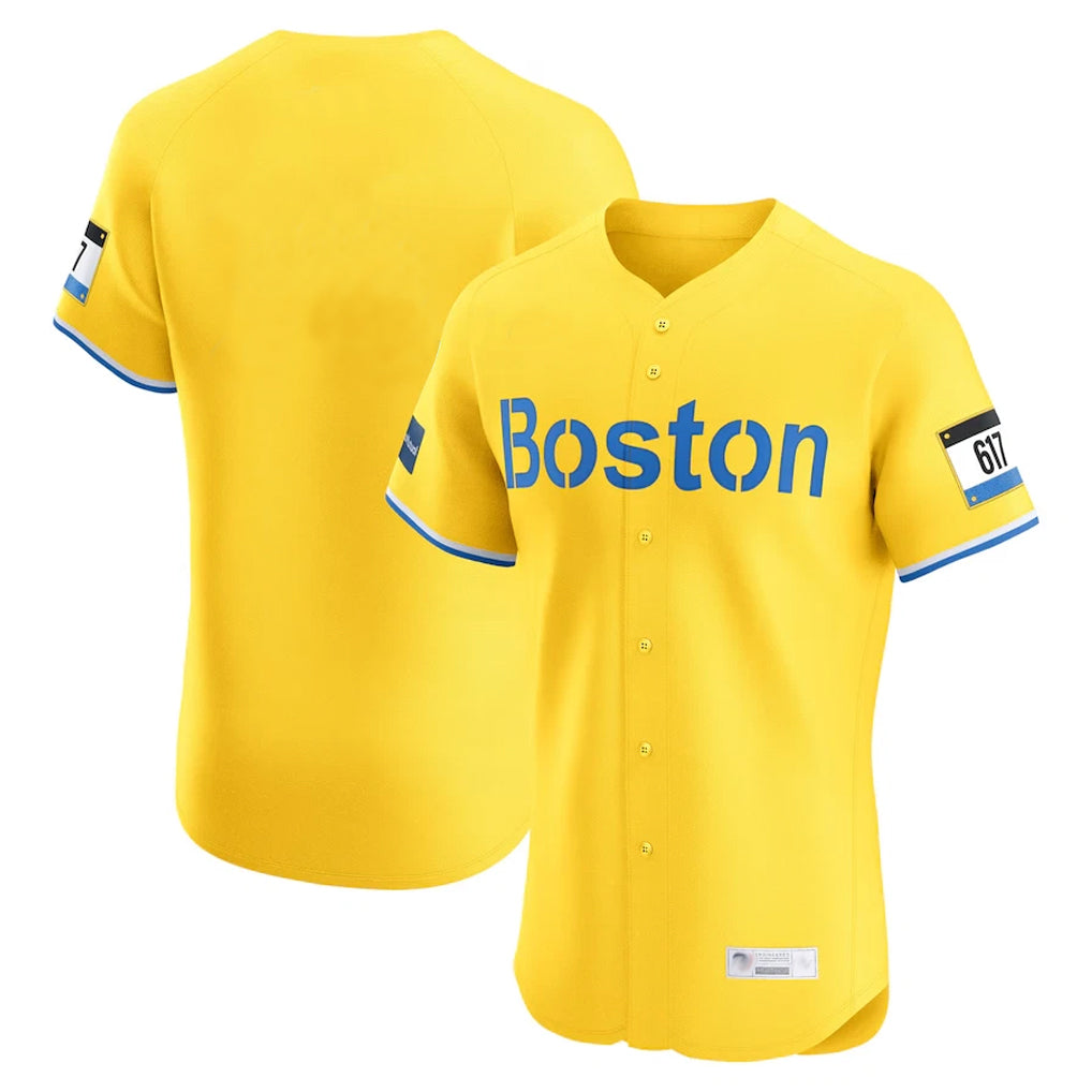 MATTH B.Red Sox Blank Player Yellow Limited Elite Home Game Stitched Jerseys