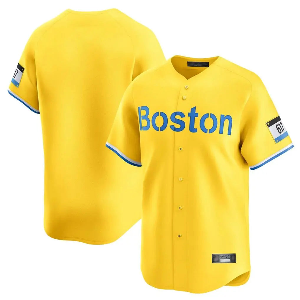 MATTH B.Red Sox Blank Player Yellow Limited Home Game Stitched Jerseys