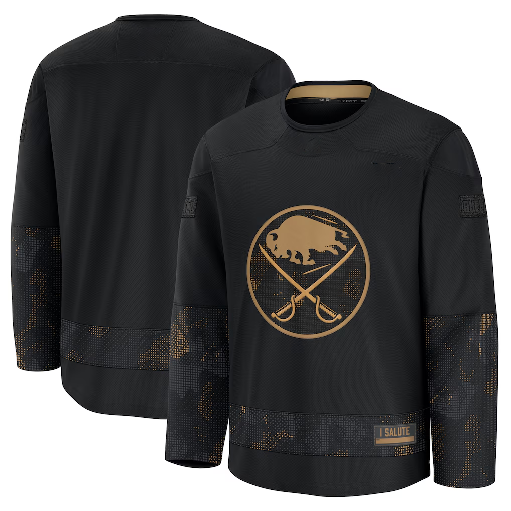 MATTH B.Sabres Black 2024 Military Appreciation Practice Stitched Jerseys
