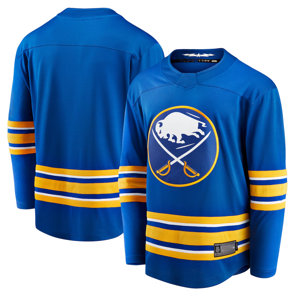 MATTH B.Sabres Royal Home Breakaway Stitched Jerseys