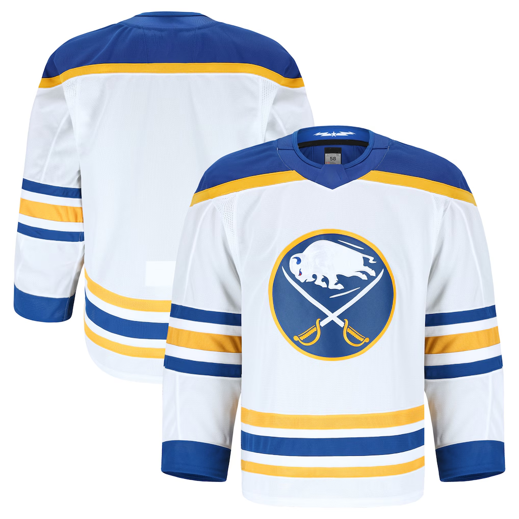 MATTH B.Sabres White Away Authentic Pro Stitched Jerseys