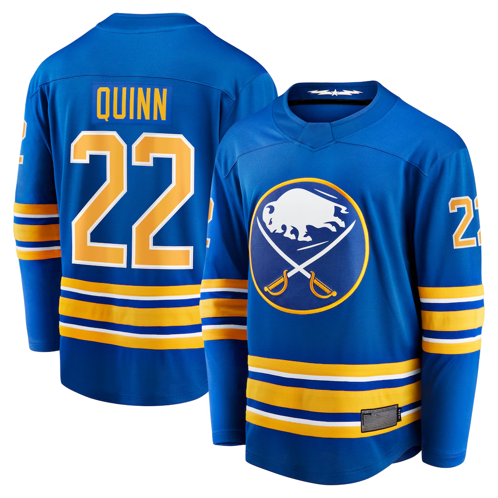 MATTH B.Sabres #22 Jack Quinn Royal Home Breakaway Stitched Jerseys