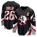 MATTH B.Sabres #26 Rasmus Dahlin Black Alternate Captain Patch Breakaway Stitched Jerseys