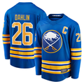 MATTH B.Sabres #26 Rasmus Dahlin Royal Home Captain Patch Breakaway Stitched Jerseys