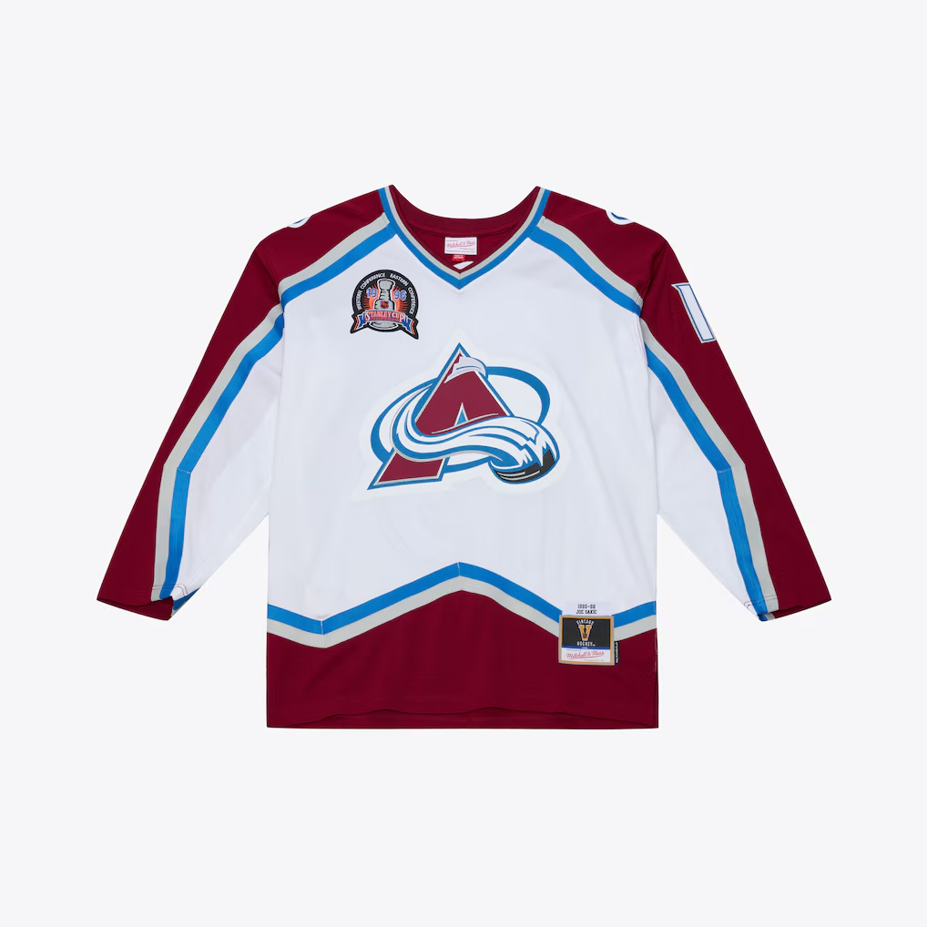 MATTH C.Avalanche Joe Sakic Mitchell & Ness White 1995 Power Play Jerseys