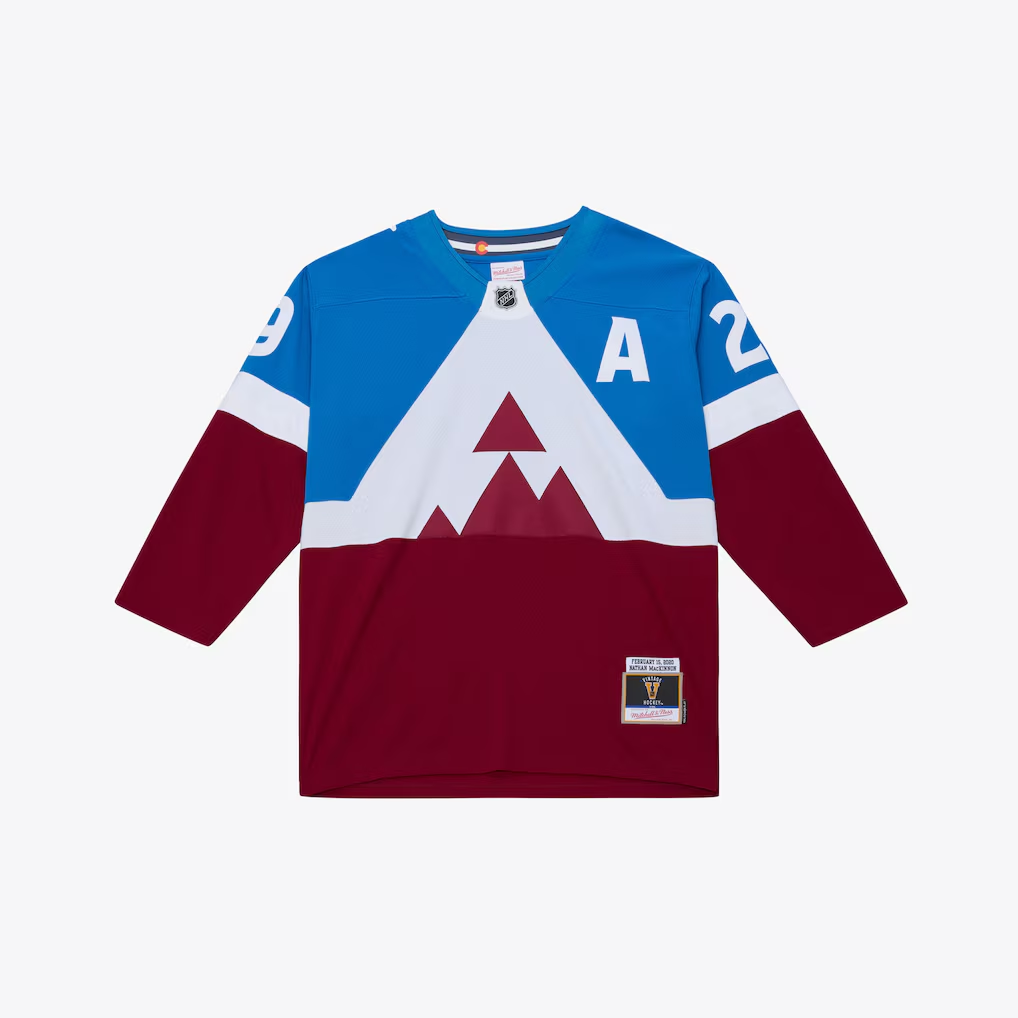 MATTH C.Avalanche Nathan MacKinnon Mitchell & Ness Blue 2020 Power Play Jerseys
