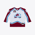MATTH C.Avalanche Patrick Roy Mitchell & Ness White 1995 Power Play Jerseys