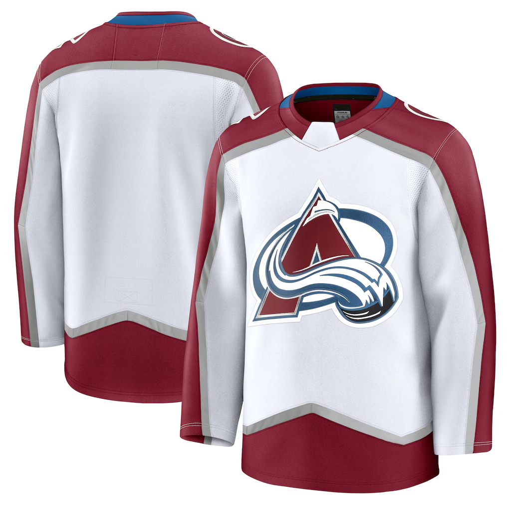 MATTH C.Avalanche White Away Premium Jerseys