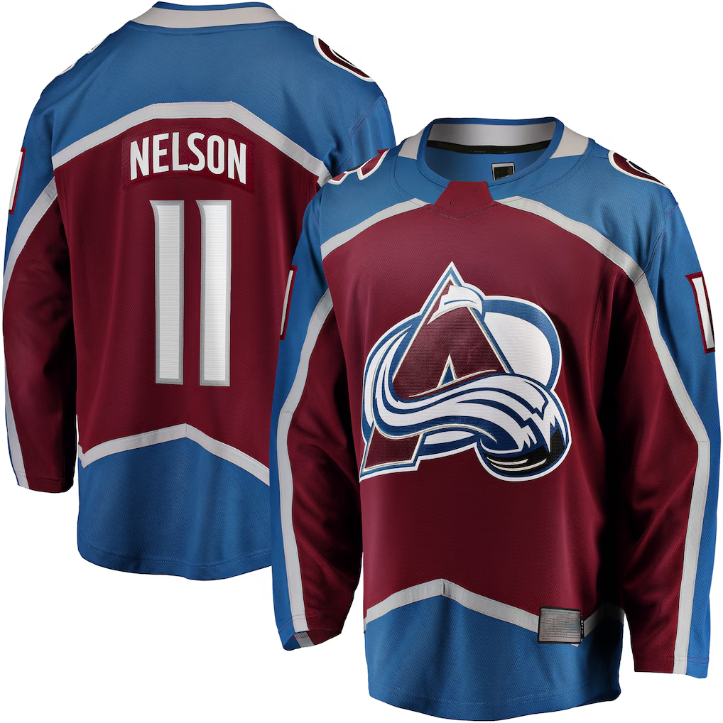 MATTH C.Avalanche #11 Brock Nelson Burgundy Home Breakaway Jerseys