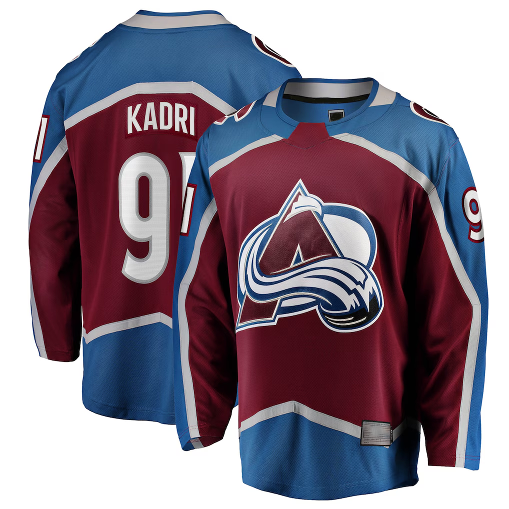 MATTH C.Avalanche #91 Nazem Kadri Burgundy Home Breakaway Jerseys