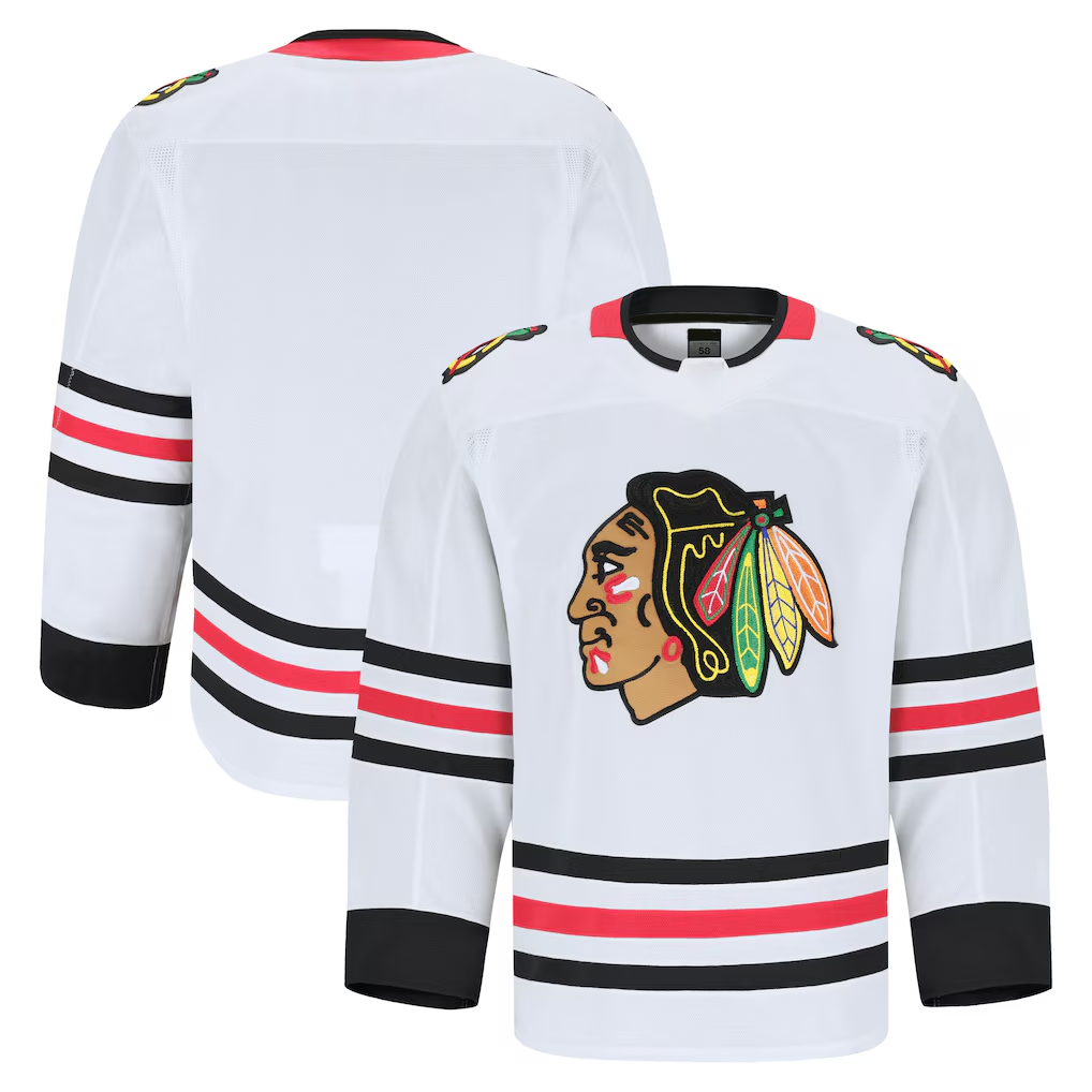 MATTH C.Blackhawks White Away Authentic Pro Jerseys