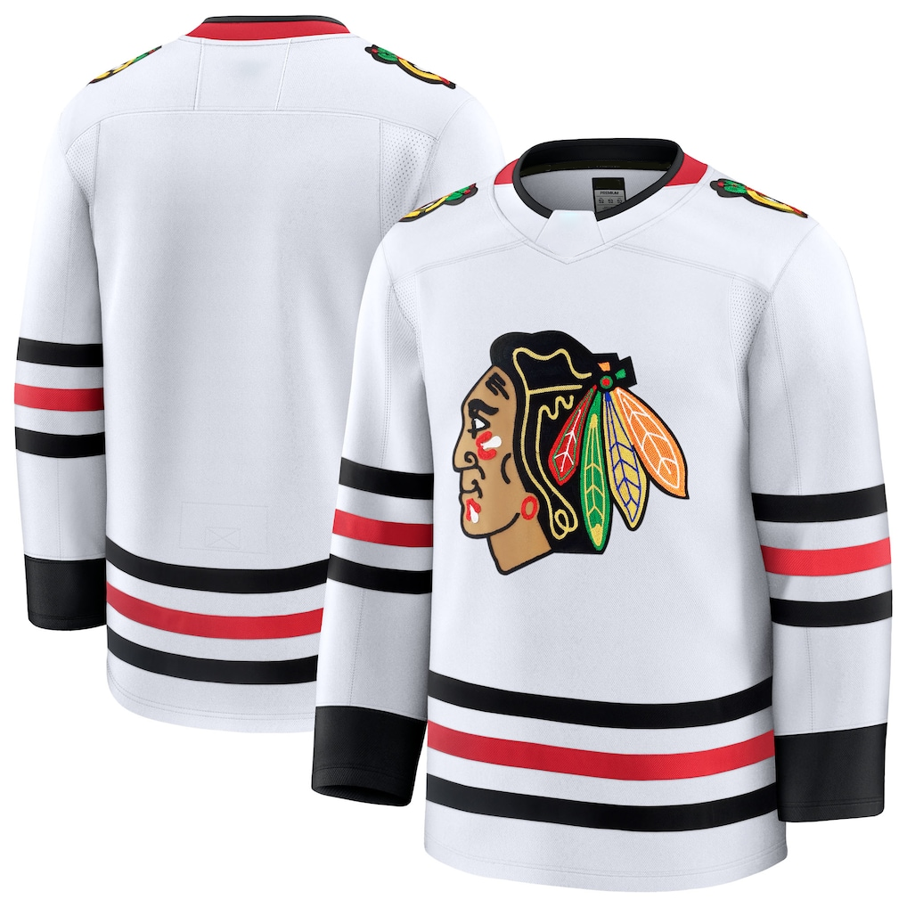 MATTH C.Blackhawks White Away Premium Jerseys