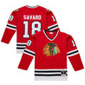 MATTH C.Blackhawks #18 Denis Savard Scarlet 1980-81 Power Play Jerseys