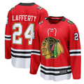 MATTH C.Blackhawks #24 Sam Lafferty Red Centennial Breakaway Player Jerseys