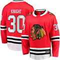 MATTH C.Blackhawks #30 Spencer Knight Red Home Breakaway Jerseys