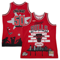 MATTH C.Bulls Mitchell & Ness x Tats Cru Red Hardwood Classics Fashion Jerseys