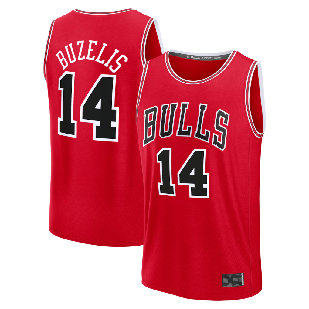 MATTH C.Bulls #14 Matas Buzelis Red Fast Break Replica Player Jerseys - Icon Edition