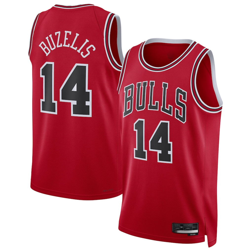 MATTH C.Bulls #14 Matas Buzelis Red Swingman Player Jerseys - Icon Edition