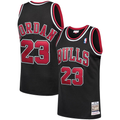 MATTH C.Bulls #23 Michael Jordan Mitchell & Ness Black 1997-98 Hardwood Classics Authentic Jerseys