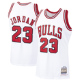 MATTH C.Bulls #23 Michael Jordan Mitchell & Ness White 1997-98 Hardwood Classics Authentic Jerseys