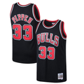 MATTH C.Bulls #33 Scottie Pippen Mitchell & Ness Black 1997-98 Hardwood Classics Swingman Jerseys