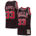 MATTH C.Bulls #33 Scottie Pippen Mitchell & Ness Black Hardwood Classics Swingman Jerseys