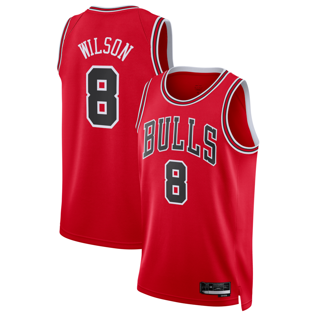 MATTH C.Bulls #8 Caleb Wilson Red 2026 Draft Swingman Jerseys - Icon Edition
