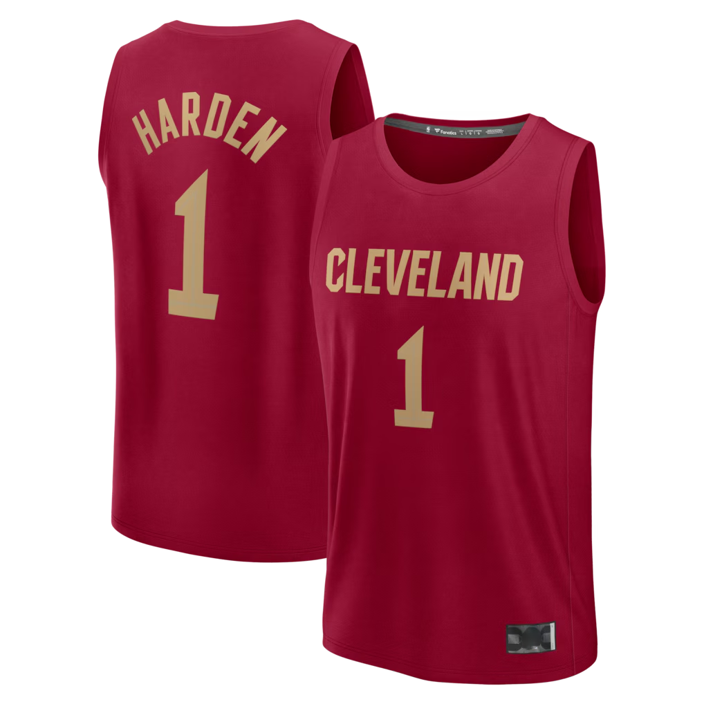 MATTH C.Cavaliers #1 James Harden  Wine Fast Break Replica Jerseys - Icon Edition