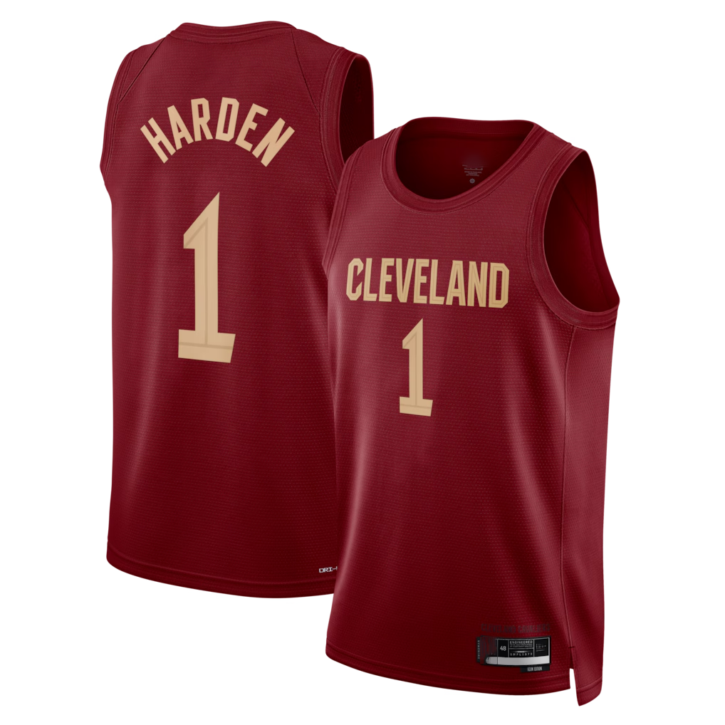 MATTH C.Cavaliers #1 James Harden Wine Swingman Jerseys - Icon Edition