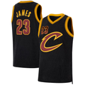MATTH C.Cavaliers #23 LeBron James Black Forever King Authentic Jerseys