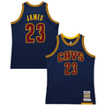 MATTH C.Cavaliers #23 LeBron James Mitchell & Ness Navy Big & Tall 201516 Swingman Jerseys