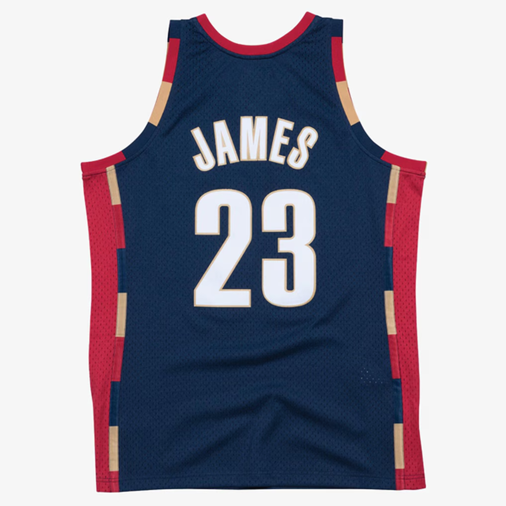 MATTH C.Cavaliers #23 LeBron James Mitchell & Ness Navy Hardwood Classics Swingman Jerseys