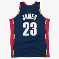 MATTH C.Cavaliers #23 LeBron James Mitchell & Ness Navy Hardwood Classics Swingman Jerseys