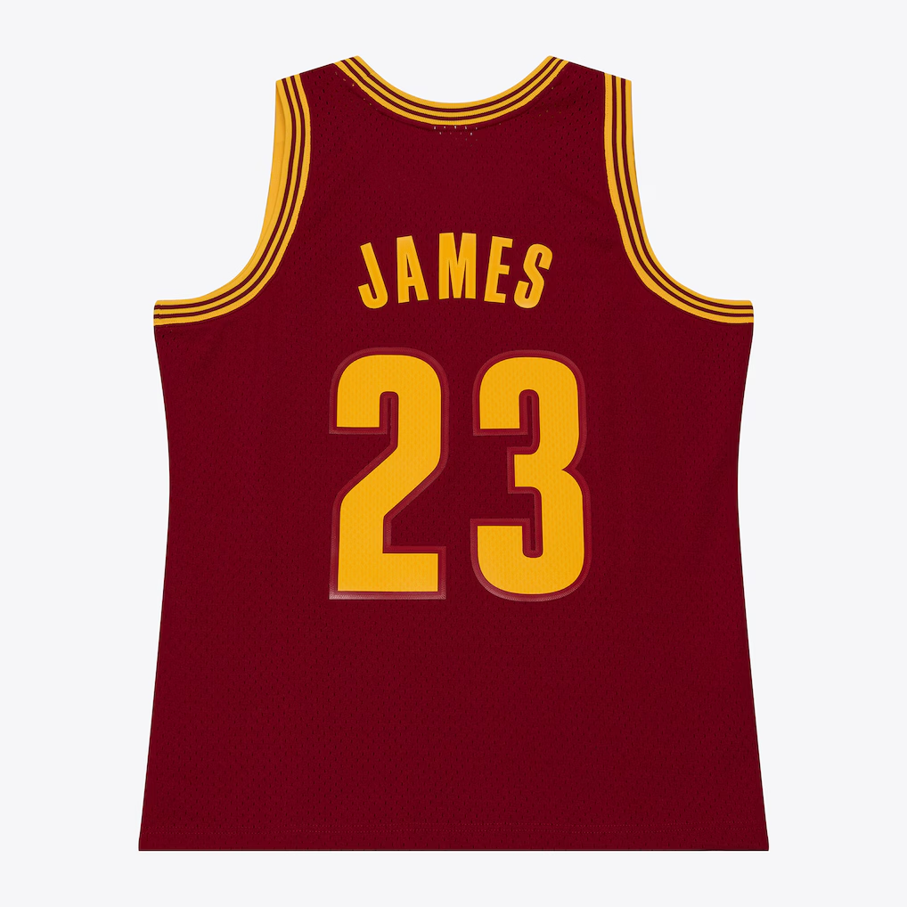 MATTH C.Cavaliers #23 LeBron James Mitchell & Ness Wine 2015-16 Swingman Jerseys
