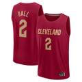 MATTH C.Cavaliers #2 Lonzo Ball Wine Fast Break Replica Jerseys - Icon Edition