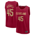 MATTH C.Cavaliers #45 Donovan Mitchell Wine Fast Break Replica Player Jerseys - Icon Edition