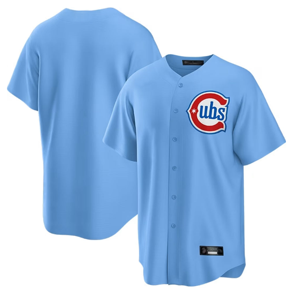 MATTH C.Cubs Light Blue Home Game Blank Player Stitched Jerseys