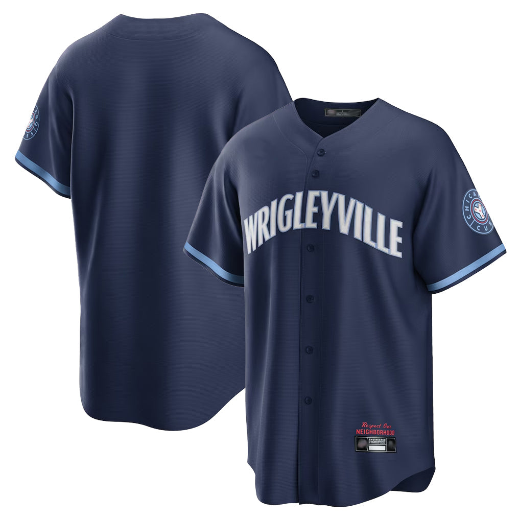 MATTH C.Cubs Navy City Connect Home Game Blank Player Stitched Jerseys