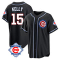 MATTH C.Cubs #15 Carson Kelly Player Black Fashion Out 150th Anniversary Game Stitched Jerseys